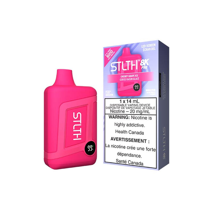 STLTH 8K Pro Jetable - Glace Cerise Raisin