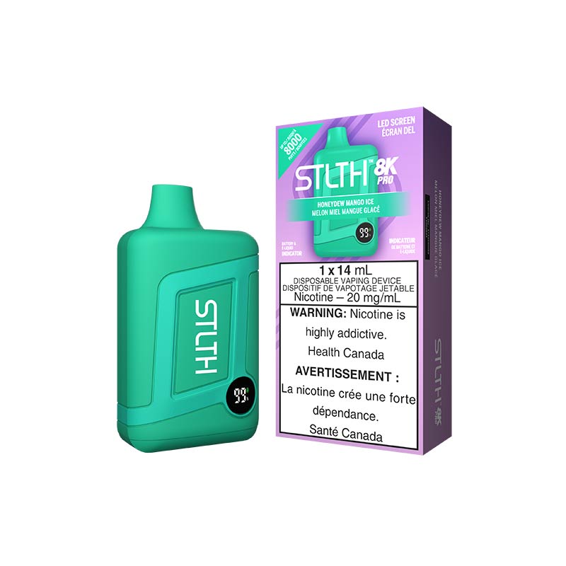 STLTH 8K Pro Disposable - Honeydew Mango Ice - Bay Vape Canada