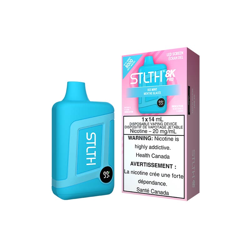 STLTH 8K Pro Disposable - Ice Mint - Bay Vape Canada