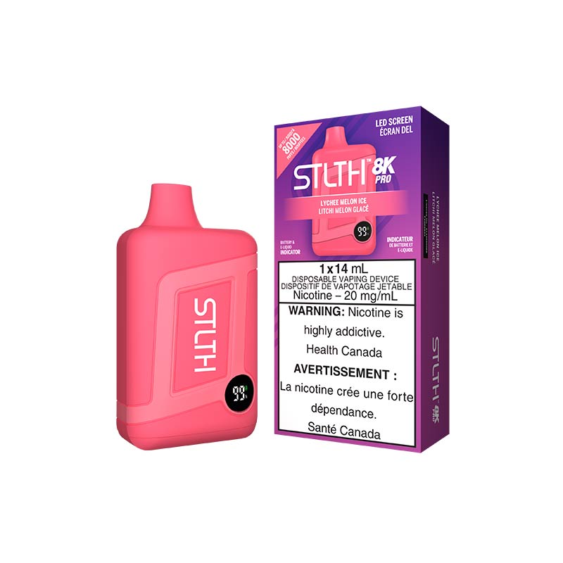 STLTH 8K Pro Disposable - Lychee Melon Ice - Bay Vape Canada