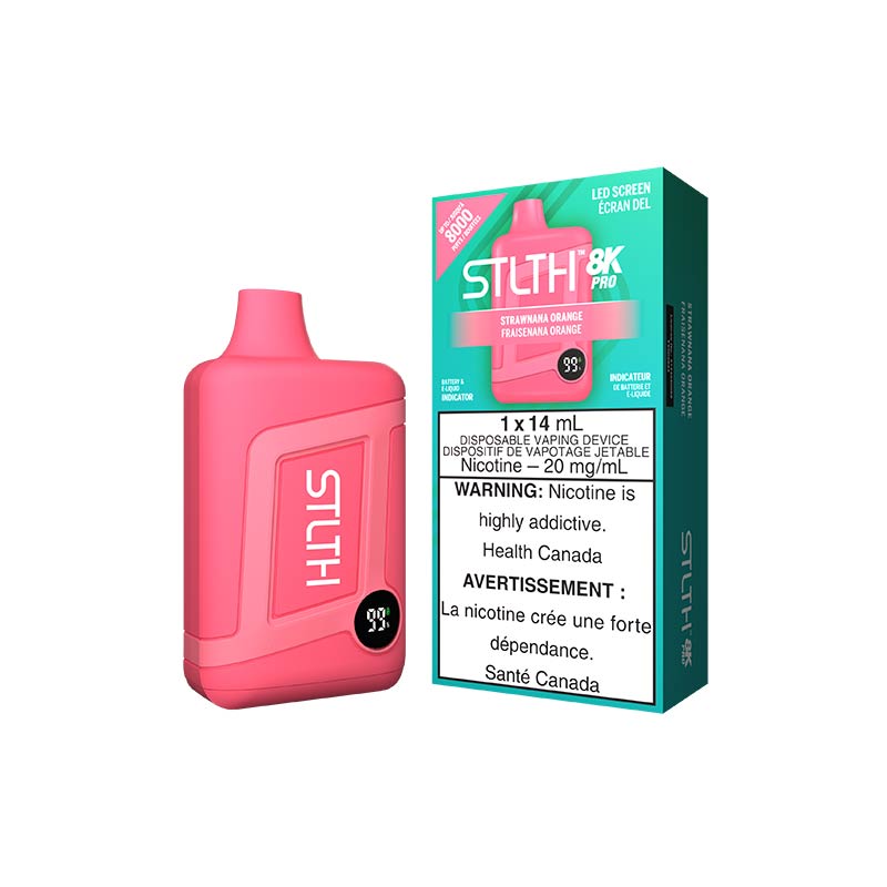 STLTH 8K Pro Disposable - Strawnana Orange