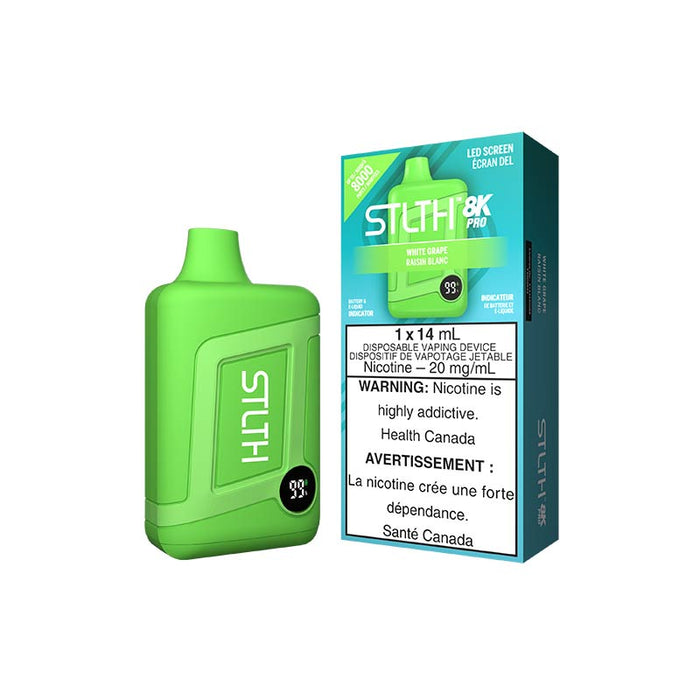 STLTH 8K Pro Jetable - Raisin Blanc