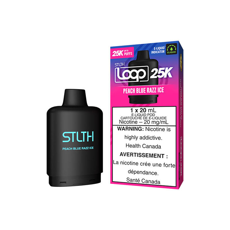 STLTH LOOP 25K Pod Pack - Peach Blue Razz Ice (ON) - Bay Vape