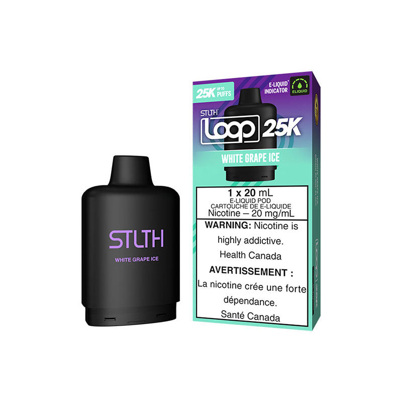 STLTH LOOP 25K Pod Pack - White Grape Ice (ON) - Bay Vape