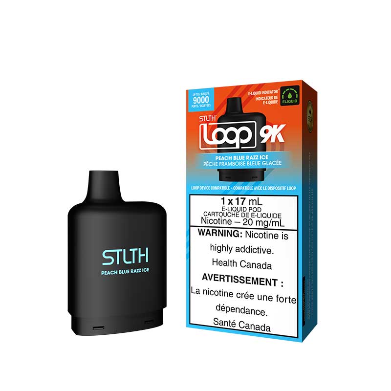 STLTH LOOP 9K Pod Pack - Peach Blue Razz Ice - Bay Vape Canada
