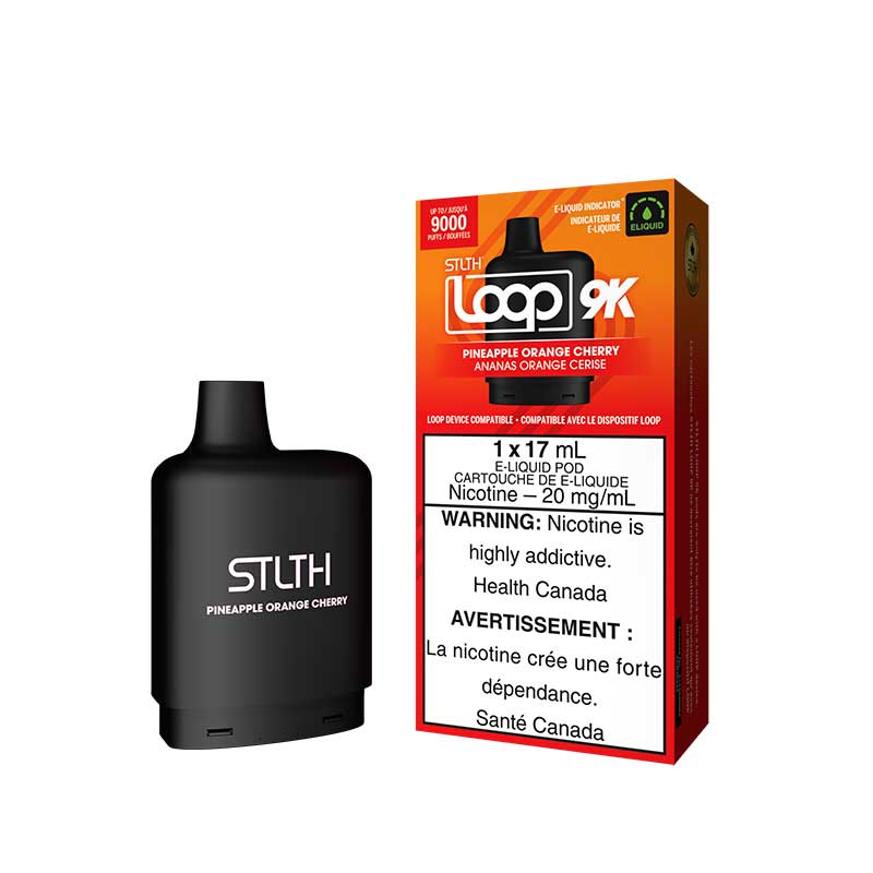 STLTH LOOP 9K Pod Pack - Pineapple Orange Cherry - Bay Vape Canada