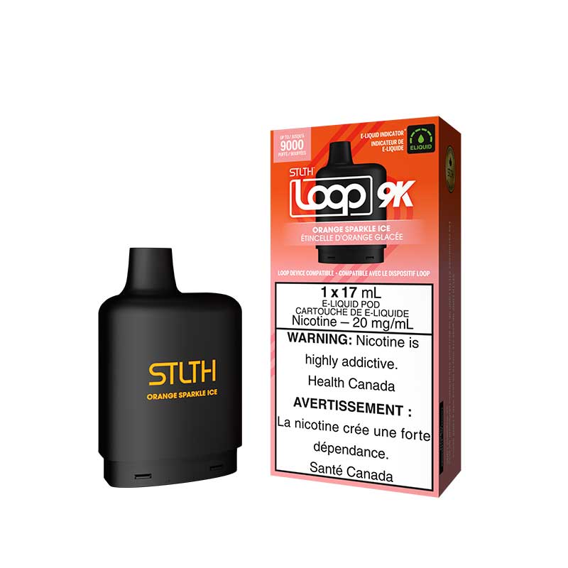 STLTH LOOP 9K Pod Pack - Orange Sparkle Ice - Bay Vape Canada