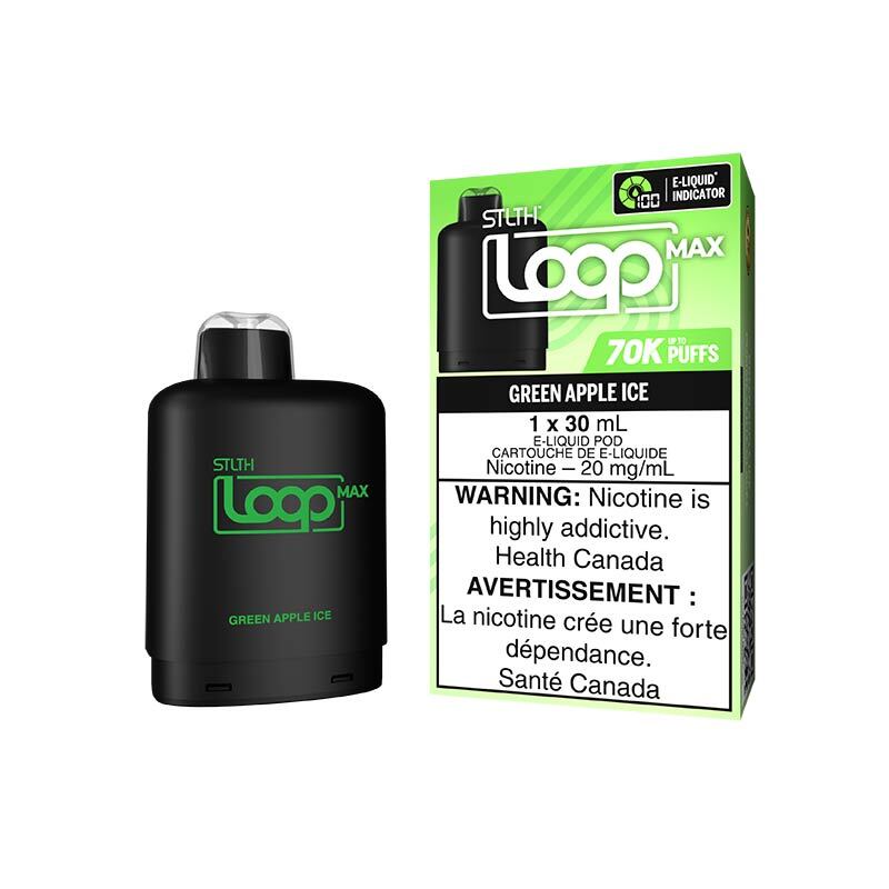 STLTH LOOP MAX Pod Pack - Green Apple Ice (ON) - Bay Vape