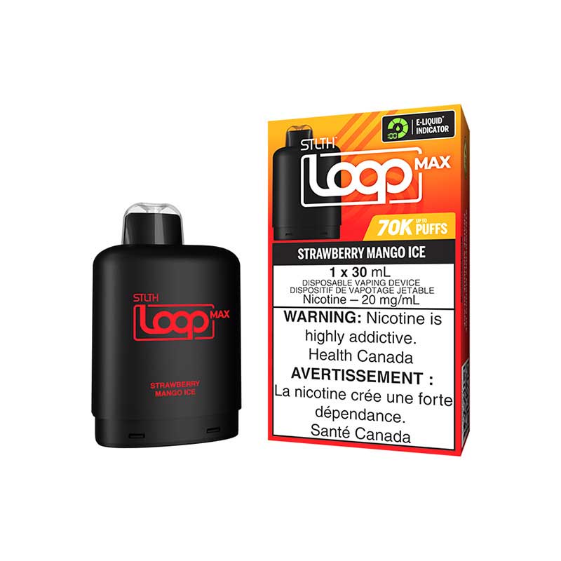 STLTH LOOP MAX Pod Pack - Strawberry Mango Ice (ON) - Bay Vape