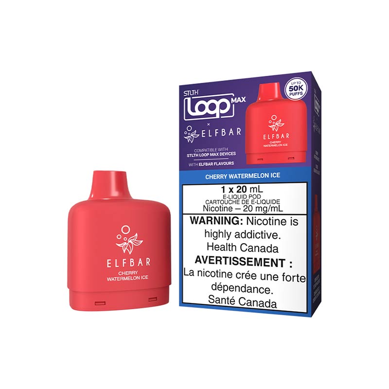 STLTH LOOP MAX x ELFBAR Pod Pack - Cherry Watermelon Ice - Bay Vape