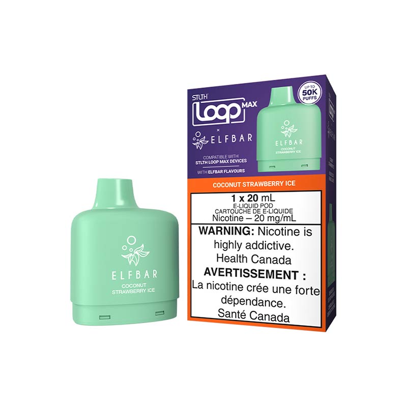 STLTH LOOP MAX x ELFBAR Pod Pack - Coconut Strawberry Ice (ON) - Bay Vape