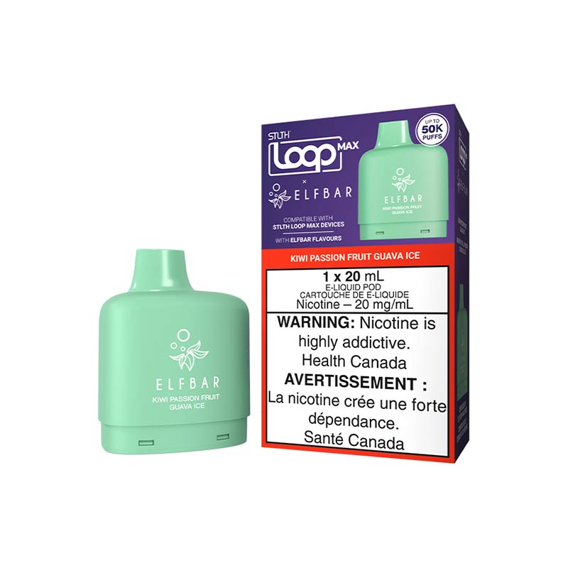 STLTH LOOP MAX x ELFBAR Pod Pack - Kiwi Passion Fruit Guava Ice (ON) - Bay Vape