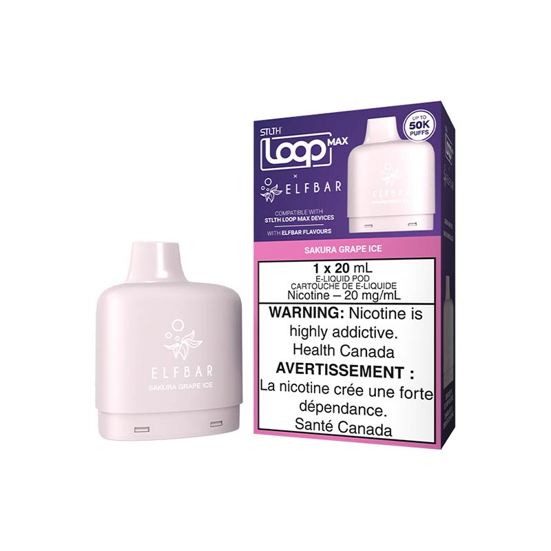 STLTH LOOP MAX x ELFBAR Pod Pack - Sakura Grape Ice (ON) - Bay Vape