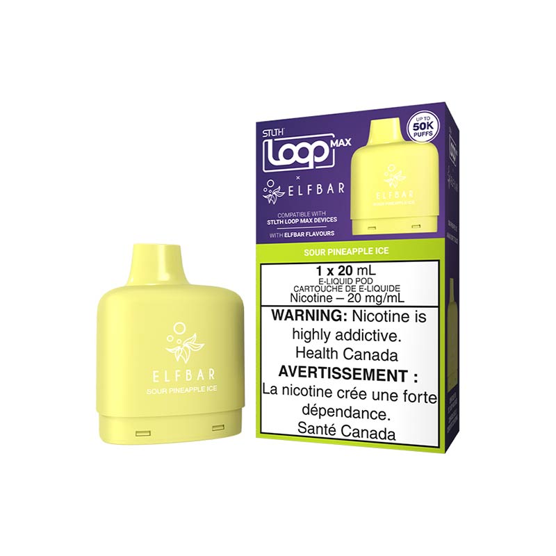 STLTH LOOP MAX x ELFBAR Pod Pack - Sour Pineapple Ice (ON) - Bay Vape