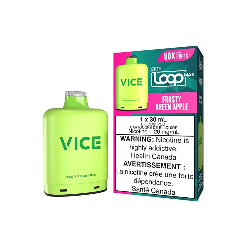 STLTH LOOP MAX x VICE Pod Pack - Frosty Green Apple (AB) - Bay Vape
