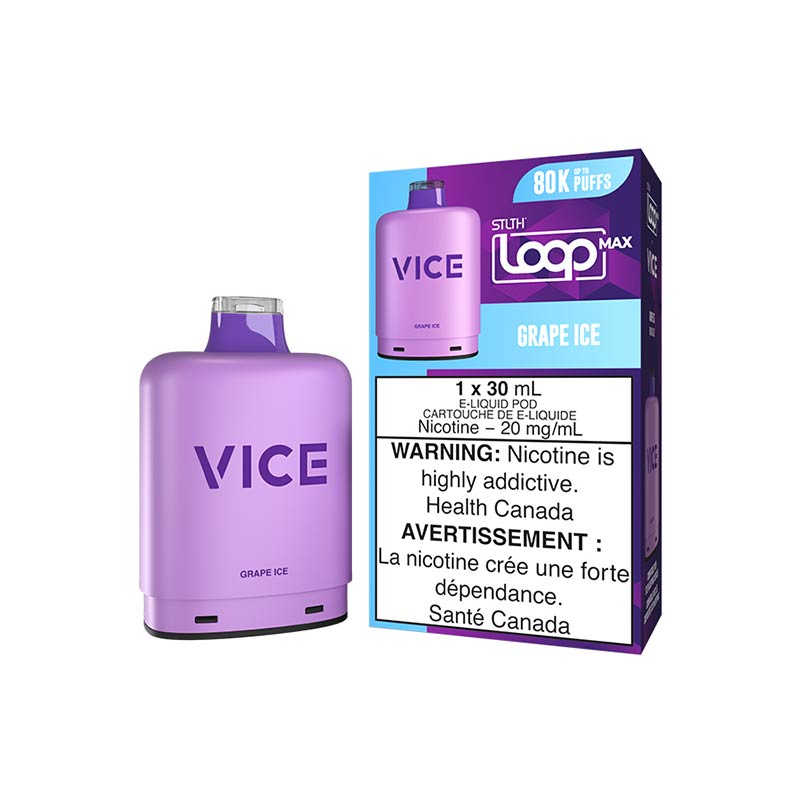 STLTH LOOP MAX x VICE Pod Pack - Grape Ice (ON) - Bay Vape