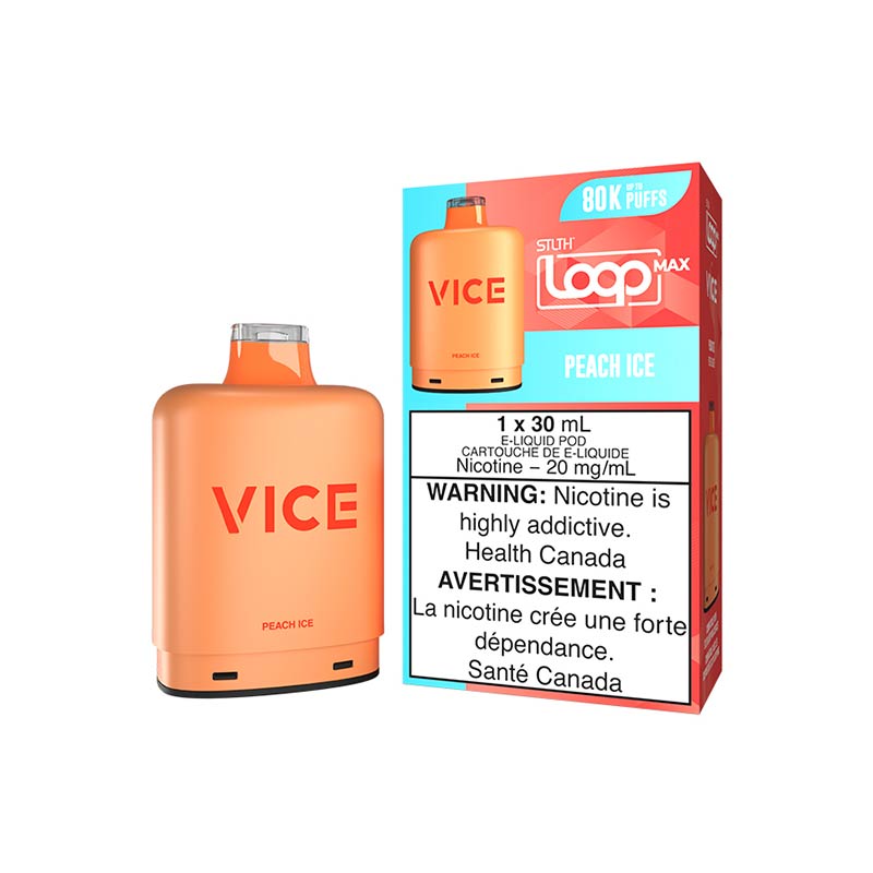 STLTH LOOP MAX x VICE Pod Pack - Peach Ice - Bay Vape