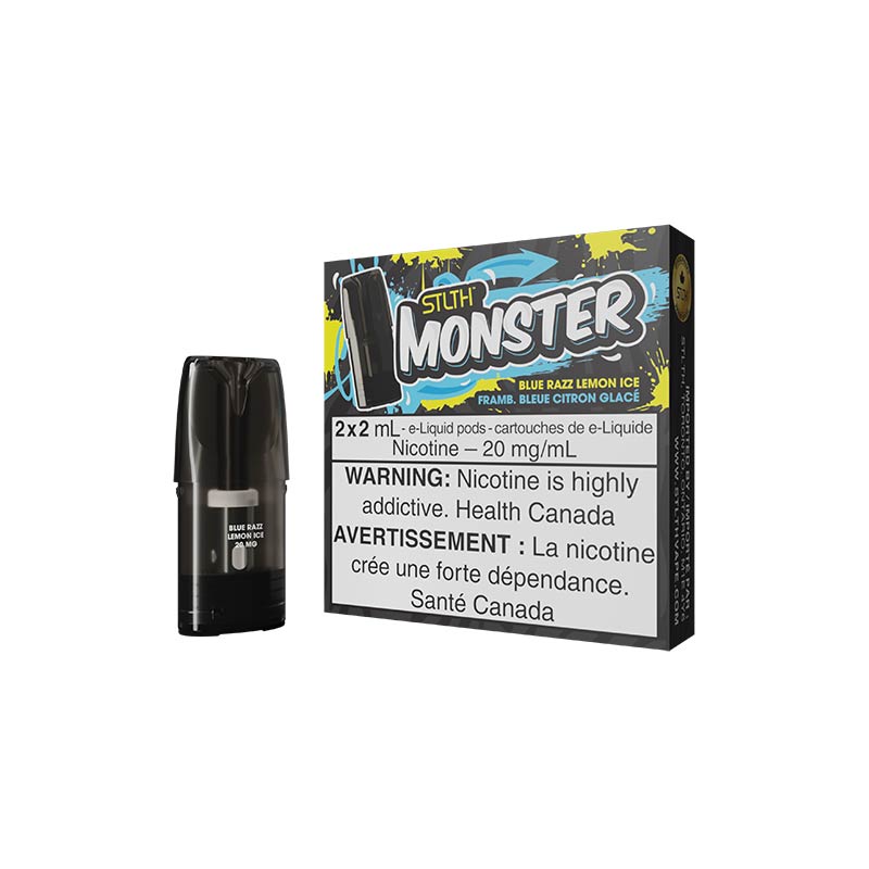 STLTH Monster Pod Pack - Blue Razz Lemon Ice - Bay Vape Canada
