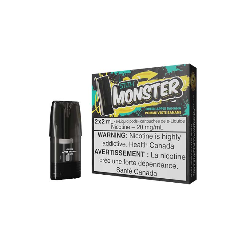 STLTH Monster Pod Pack - Green Apple Banana - Bay Vape Canada