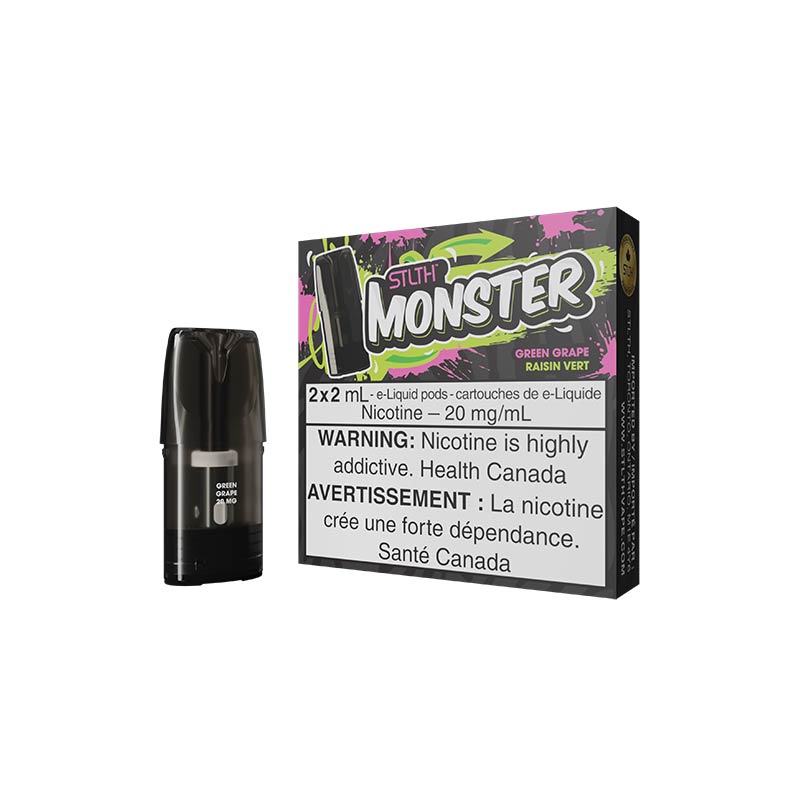 STLTH Monster Pod Pack - Green Grape - Bay Vape Canada