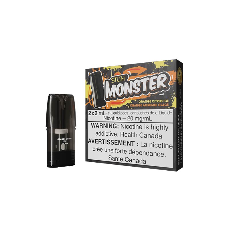STLTH Monster Pod Pack - Orange Citrus Ice - Bay Vape Canada