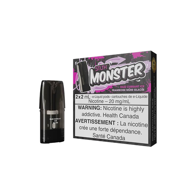 STLTH Monster Pod Pack - Razz Currant Ice - Bay Vape Canada