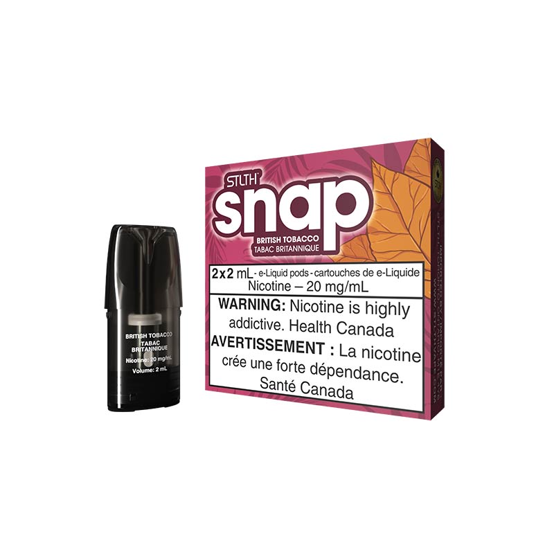 STLTH snap Pod Pack - British Tobacco - Bay Vape Canada