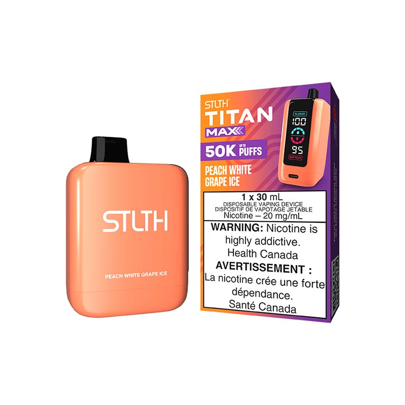 STLTH Titan Max Disposable - Peach White Grape Ice (ON) - Bay Vape