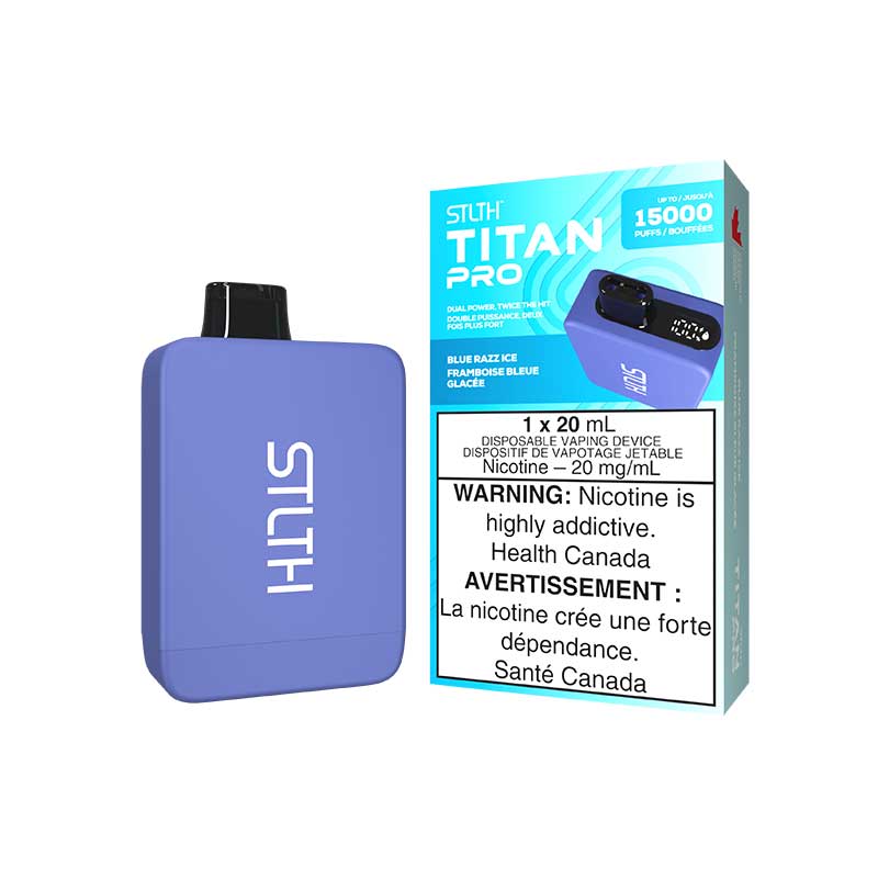 STLTH Titan PRO Disposable - Blue Razz Ice - Bay Vape Canada