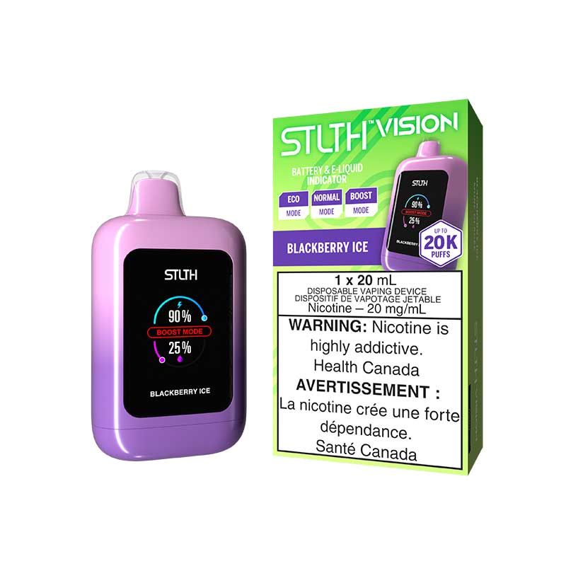 STLTH Vision 20K Disposable - Blackberry Ice - Bay Vape Canada