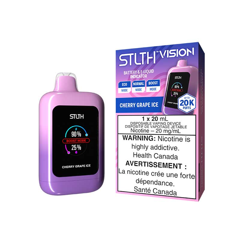 STLTH Vision 20K Disposable - Cherry Grape Ice - Bay Vape Canada
