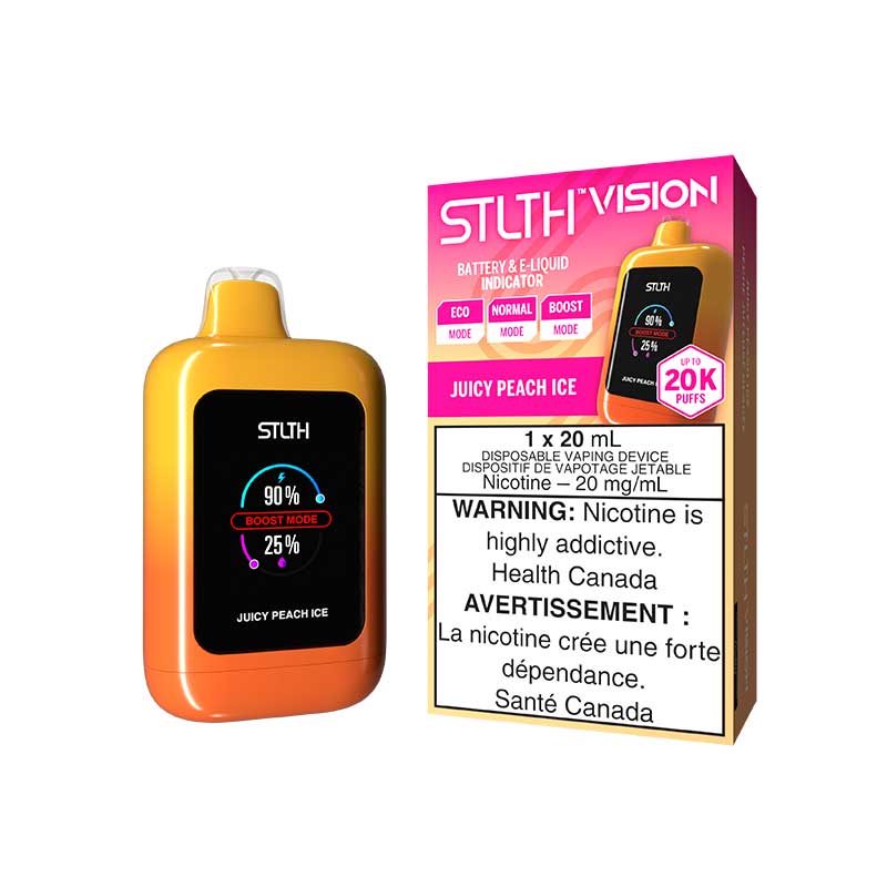 STLTH Vision 20K Disposable - Juicy Peach Ice - Bay Vape Canada