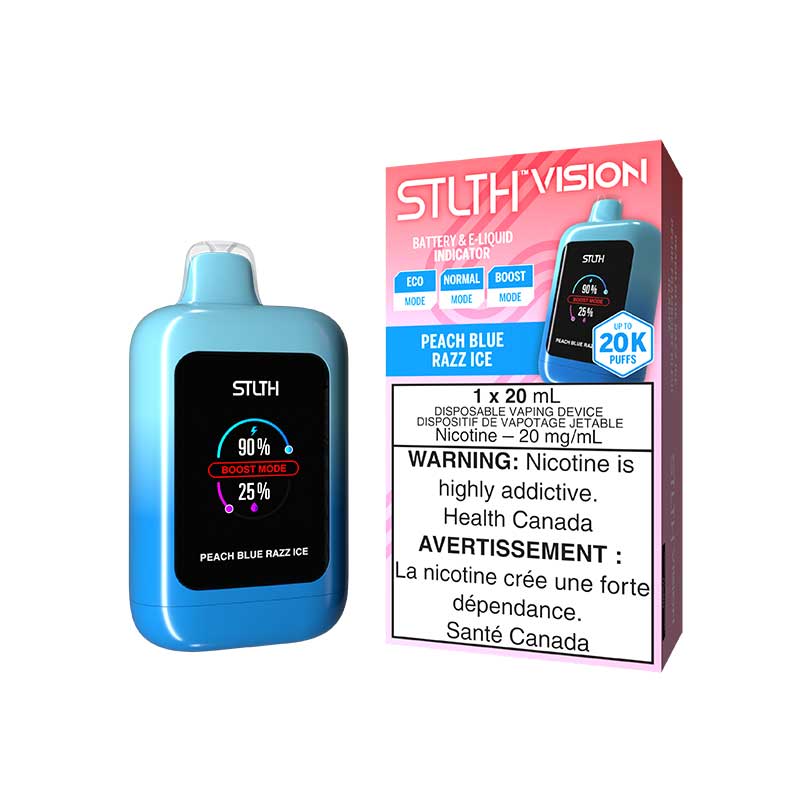 STLTH Vision 20K Disposable - Peach Blue Razz Ice - Bay Vape Canada