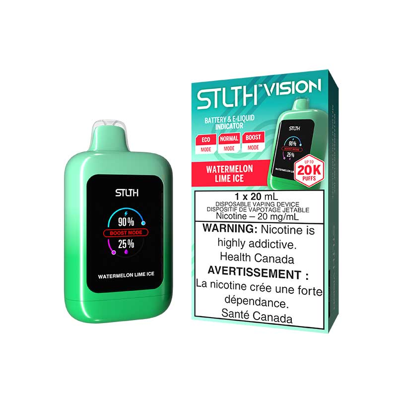 STLTH Vision 20K Disposable - Watermelon Lime Ice - Bay Vape Canada