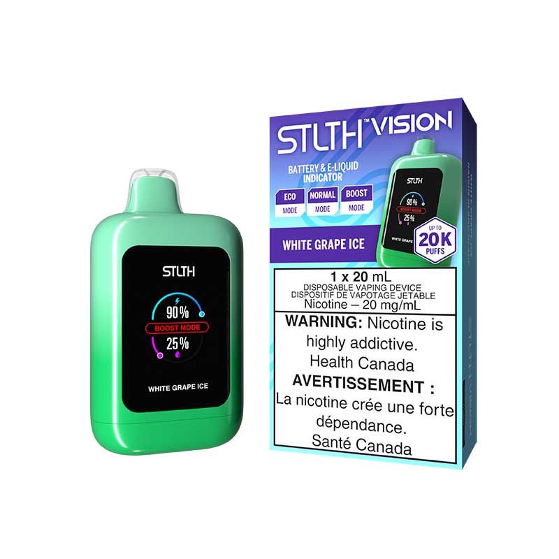STLTH Vision 20K Disposable - White Grape Ice - Bay Vape Canada