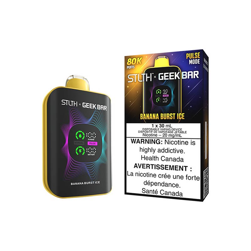 STLTH x Geek Bar 80K Disposable - Banana Burst Ice (MB) - Bay Vape