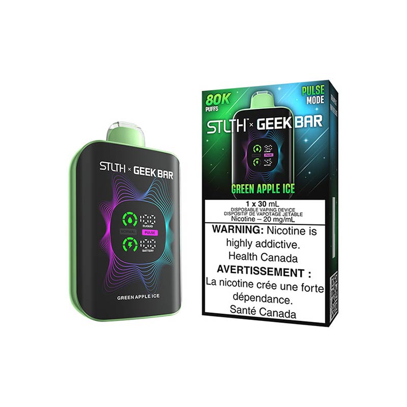 STLTH x Geek Bar 80K Disposable - Green Apple Ice (MB) - Bay Vape