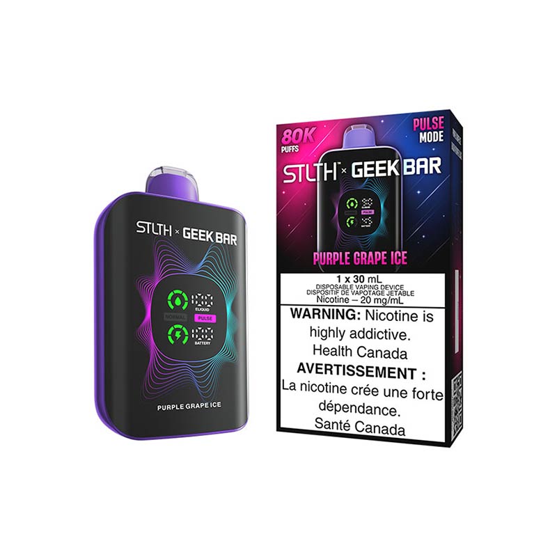 STLTH x Geek Bar 80K Disposable - Purple Grape Ice (AB) - Bay Vape