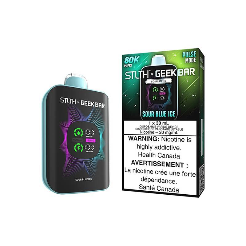 STLTH x Geek Bar 80K Disposable - Sour Blue Razz Ice (AB) - Bay Vape