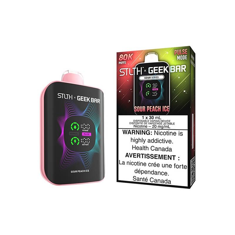 STLTH x Geek Bar 80K Disposable - Sour Peach Ice (AB)