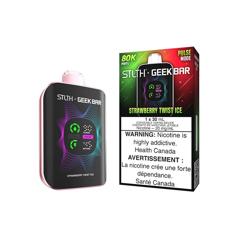STLTH x Geek Bar 80K Disposable - Strawberry Twist Ice (MB) - Bay Vape