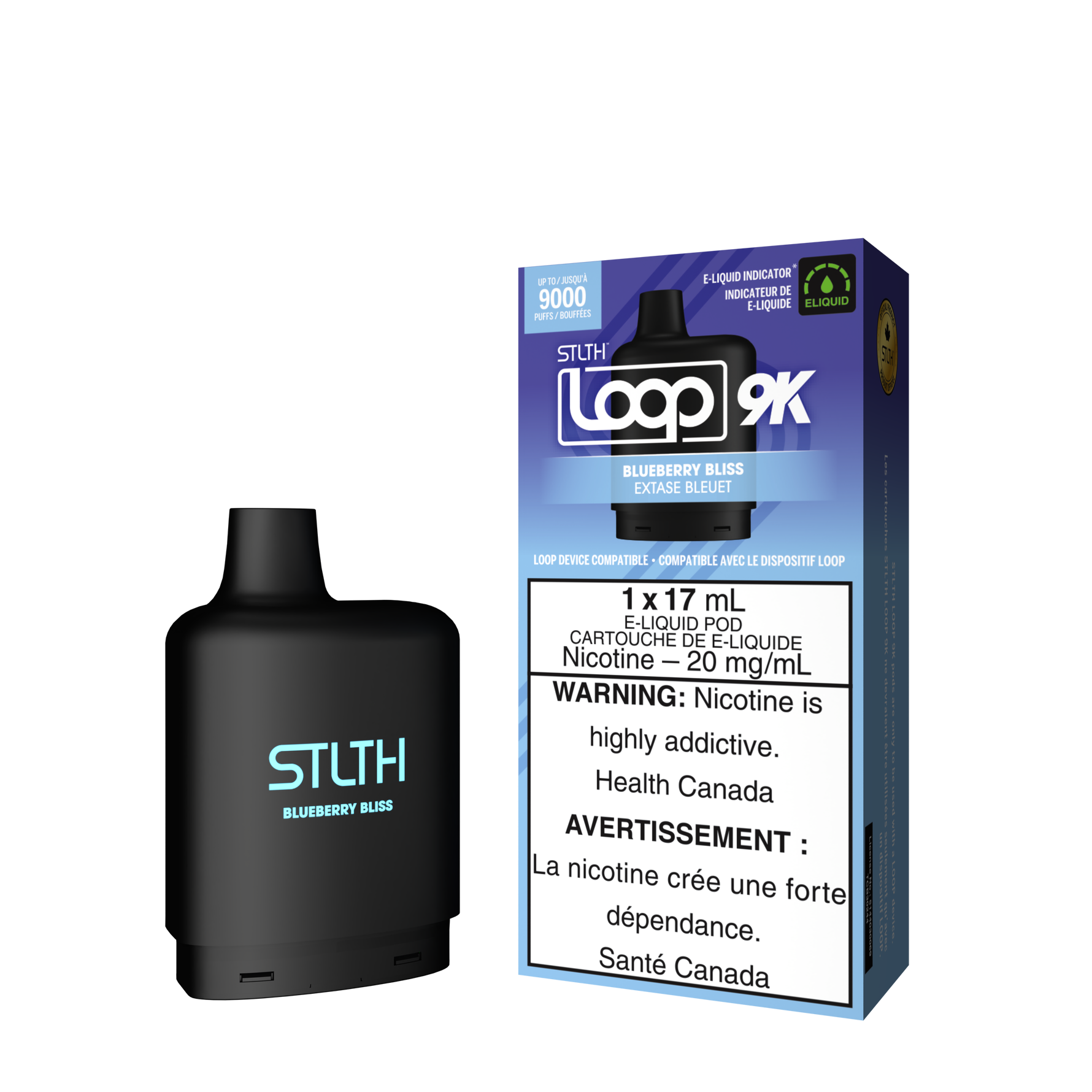 STLTH LOOP 9K Pod Pack - Blueberry Bliss - Bay Vape Canada