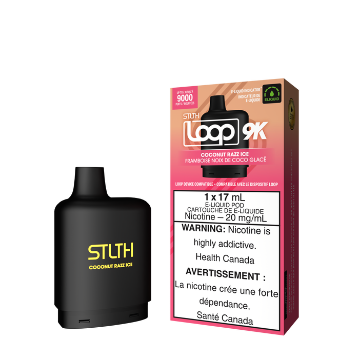 STLTH LOOP 9K Pod Pack - Coconut Razz Ice