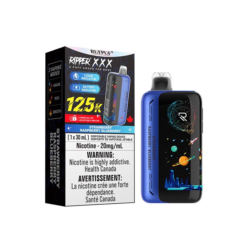 Ripper XXX 125K Disposable - Strawberry Raspberry Blueberry - Bay Vape