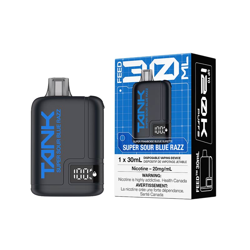FEED Tank 120K Disposable - Super Sour Blue Razz (ON)