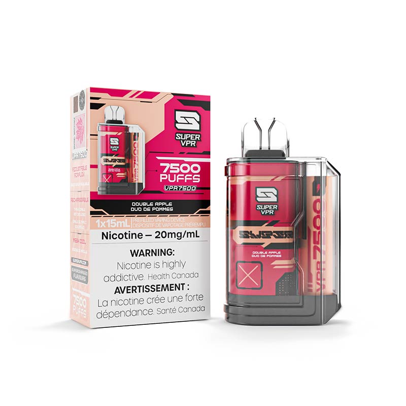 Super VPR 7500 Disposable - Double Apple - Bay Vape Canada