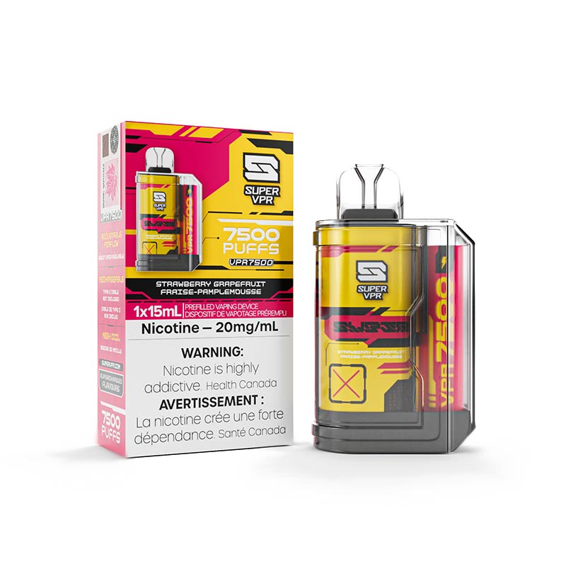 Super VPR 7500 Disposable - Strawberry Grapefruit - Bay Vape Canada