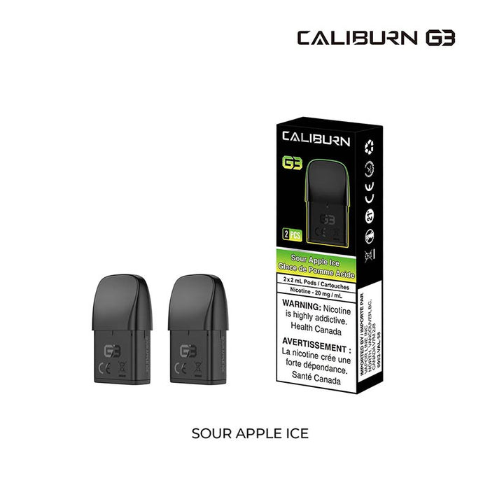 Caliburn G3 Pre-filled Pod - Sour Apple Ice (ON)