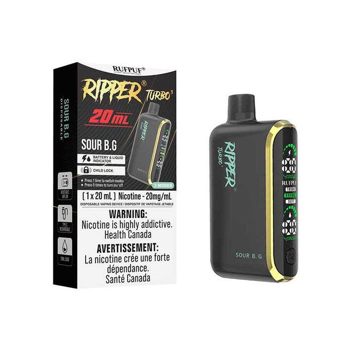 Ripper Turbo 3 30K Disposable - Sour B. G. (ON)