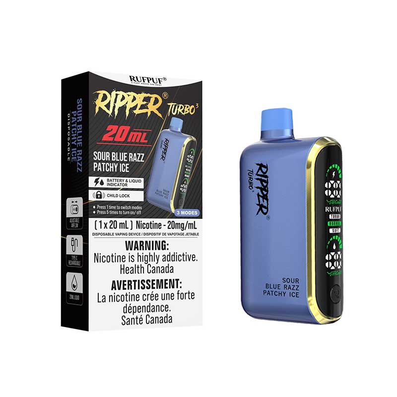 Ripper Turbo 3 30K Disposable - Sour Blue Razz Patch Ice (ON)